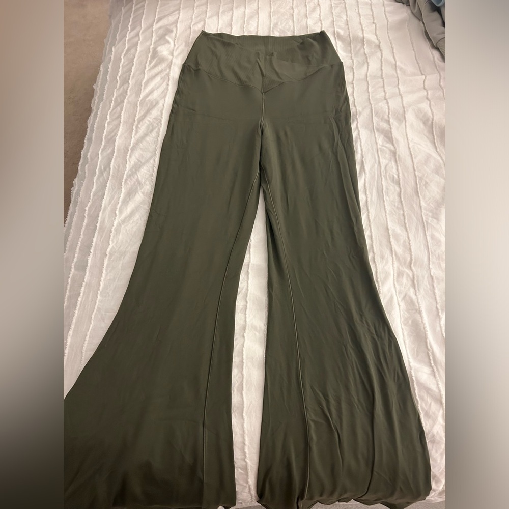 OFFLINE (aerie) Olive Green High-rise Flare Pants